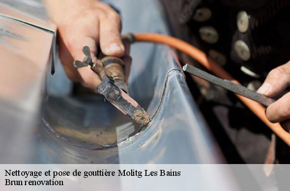 Nettoyage et pose de gouttière  molitg-les-bains-66500 Brun renovation