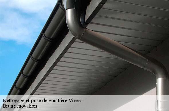 Nettoyage et pose de gouttière  vives-66400 Brun renovation